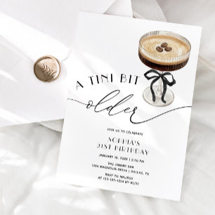 Invitation Un peu plus âgé Espresso Martini 21e anniversaire