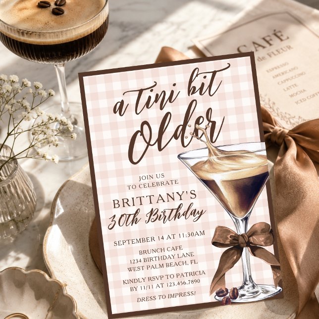 Invitation Un peu plus âgé Espresso Martini pour tout âge d'a (Créateur téléchargé)