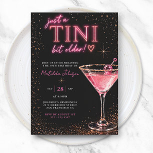 Invitation Un peu plus âgée Néon Rose 30e Anniversaire