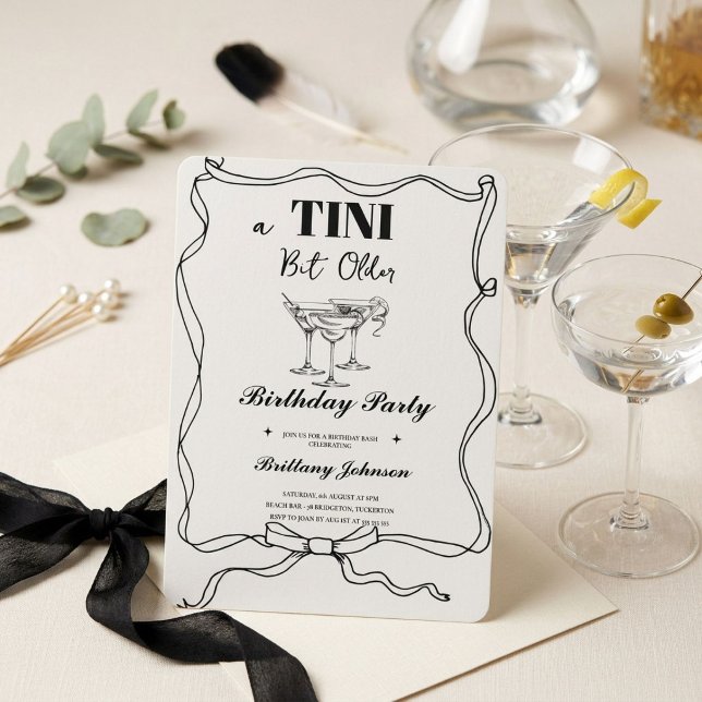 Invitation Un peu plus vieux Martini Anniversaire  (Créateur téléchargé)
