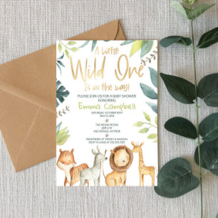 Invitation Un Peu Sauvage Se Trouve Sur Le Chemin Du Baby sho