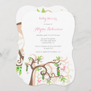 Invitation Un Pois Rose Dans L'Invitation Baby shower De La P
