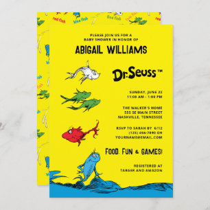 Invitation Un poisson deux poissons - Baby shower