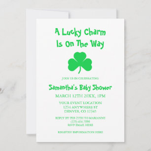 Invitation Un porte-bonheur est en route Baby Shower