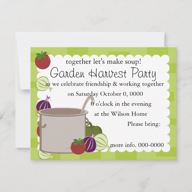 Invitation Un Pot De Soupe (Devant)