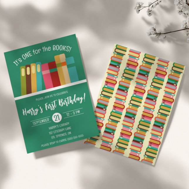 Invitation Un pour les Livres ! Fête du premier anniversaire  (Créateur téléchargé)