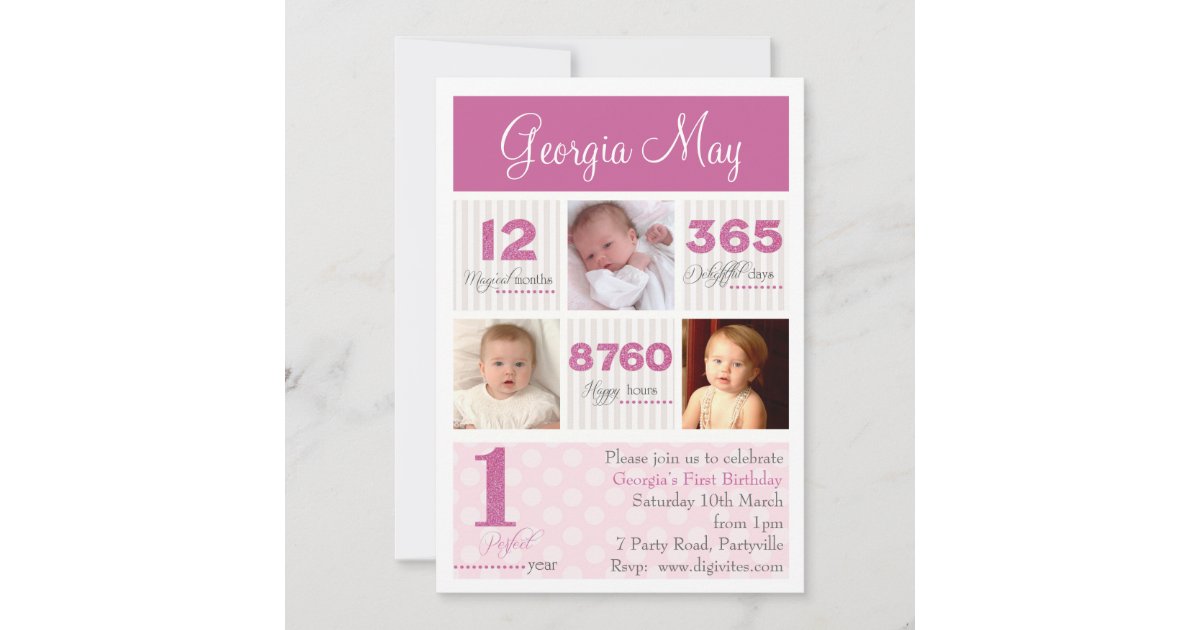 Invitation Un Premier Anniversaire De Premier Bebe D Annee Zazzle Fr