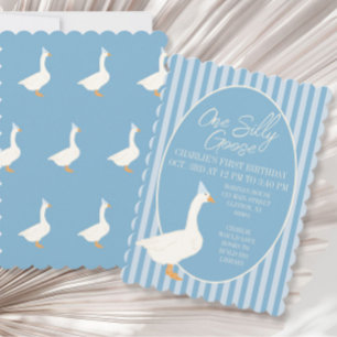 Invitation Un premier anniversaire d'une oie sotte