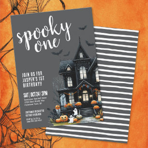 Invitation Un Premier Anniversaire Halloween Effrayant