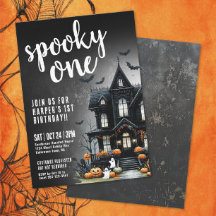 Invitation Un premier anniversaire Halloween effrayant