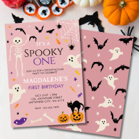 Un premier anniversaire Halloween rose effrayant