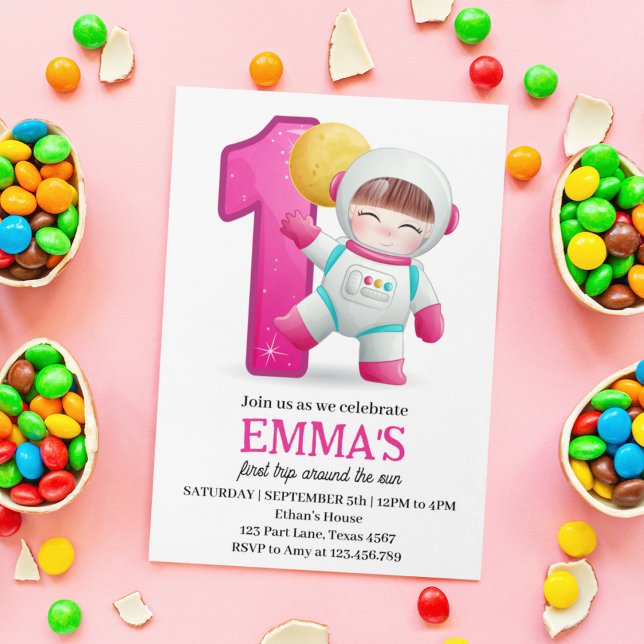 Invitation Un Premier Voyage D'Astronaute Autour Du Soleil Pr (Créateur téléchargé)