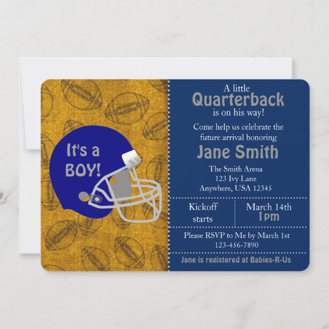 Invitation Un quart de retour sur son chemin Baby shower Invi (Devant)