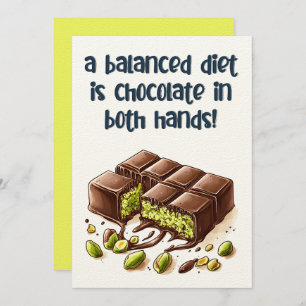 Invitation Un régime équilibré est le chocolat Kunafa dans le