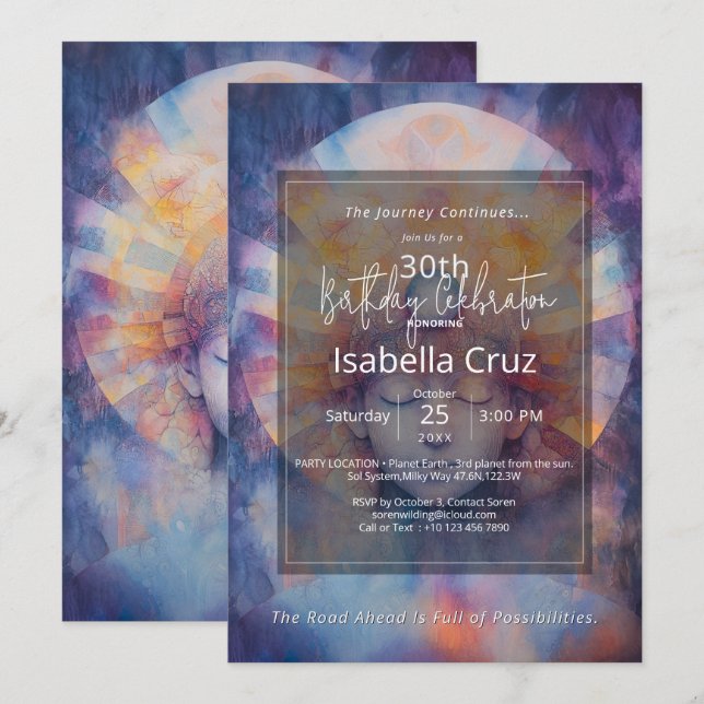 Invitation Un rêve paisible | Design Visionnaire (Devant / Derrière)