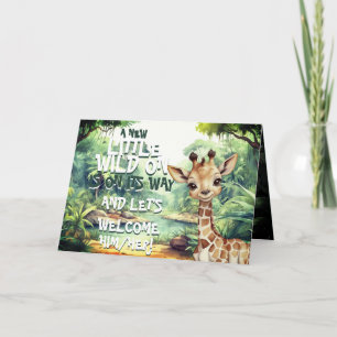 Invitation Un Safari floral sauvage Oasis Baby shower élégant