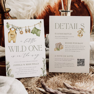 Invitation Un sauvage   Boho Safari tout en un Baby shower
