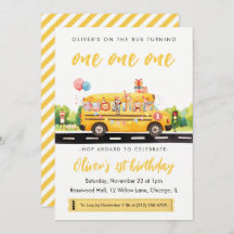 Un seul autobus scolaire 1er anniversaire Invitati