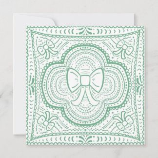 Invitation Un Shabby Chic Bow