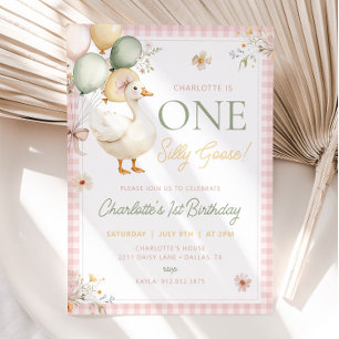 Invitation UN SILLEMENT GOOSE Anniversaire Premier anniversai