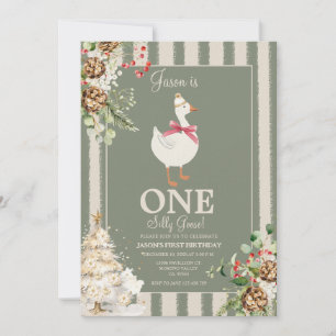 Invitation Un Silly Goose Winter Greenerpine 1er anniversaire