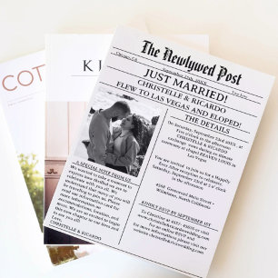 Invitation Un simple choix de journal vient de se marier à l'