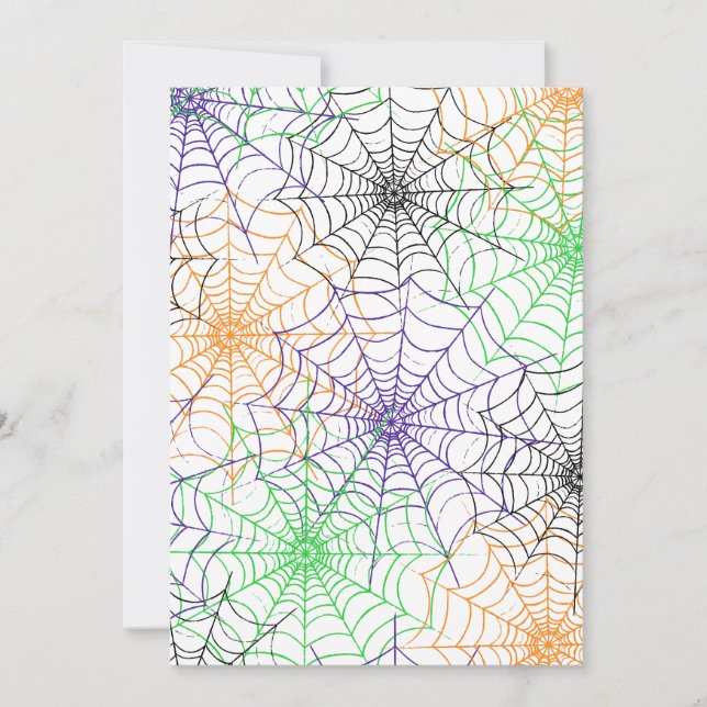 Invitation Un simple Motif Web d'Halloween Spider (Devant)