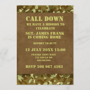 Invitation un soldat de l'armée à la maison