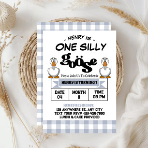 Invitation Un sot Goose Boy 1er anniversaire