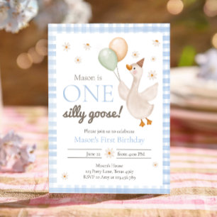 Invitation Un sot Goose Spring Party Ferme premier anniversai