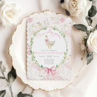 Un sot oie Blush rose Bow fille 1er anniversaire