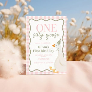 Invitation Un sot rose oie