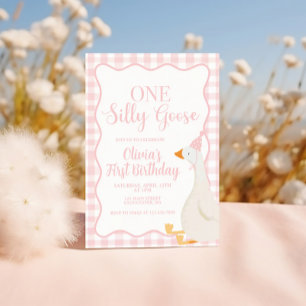 Invitation Un sot rose oie