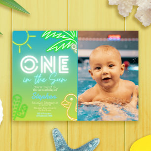 Invitation Un sous le soleil - Fête au bord de la piscine