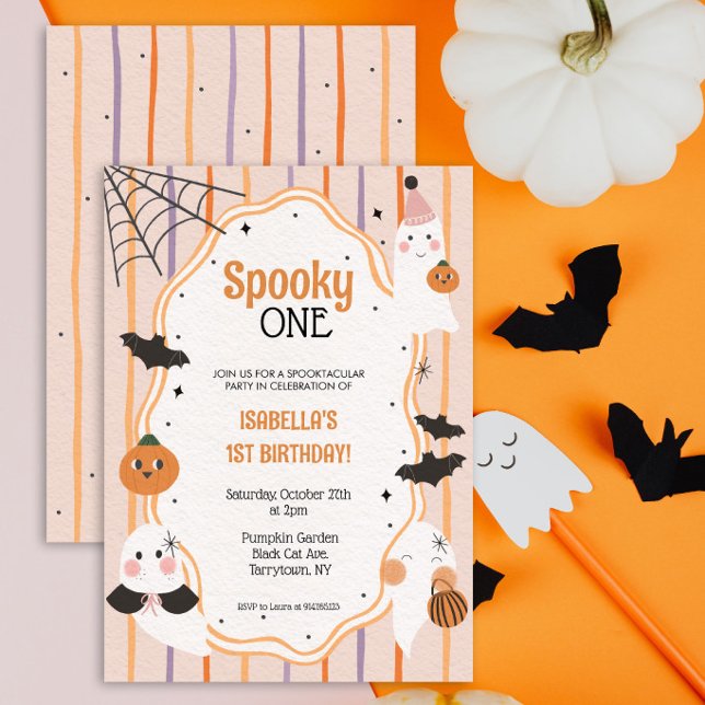 Invitation Un Spooky One Joyeux Anniversaire Halloween (Créateur téléchargé)
