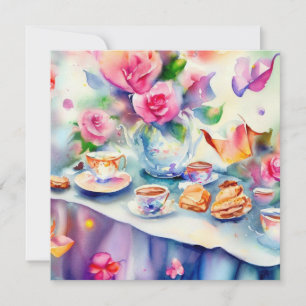 Invitation Un Tea Party enchanteur : Un Baby shower