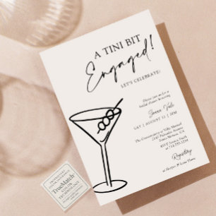 Invitation Un Tini Bit Engagé Une Fête des mariées Martini Mo