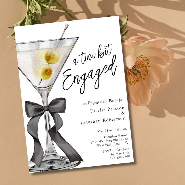 Invitation Un Tini Bit Engagea Dirty Martini Engagement Party (Créateur téléchargé)