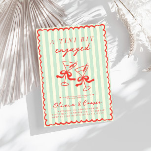 Invitation Un Tini Bit Engageait Une Partie Vintage D'Engagem