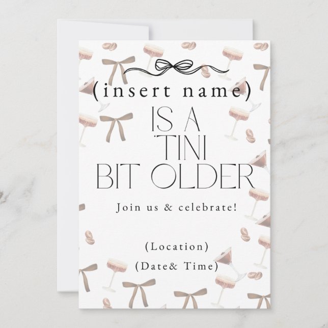 Invitation Un Tini Bit plus âgé (Devant)