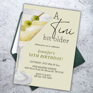 Invitation Un Tini Bit plus vieux martini 30e anniversaire