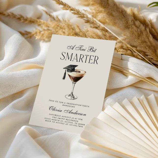 Invitation Un Tini Bit Smarter Espresso Martini Diplômé (Créateur téléchargé)