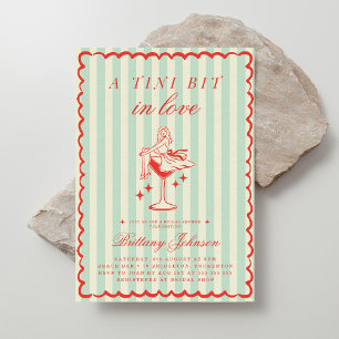Invitation Un Tini en amour Fête des mariées Vintage Martini
