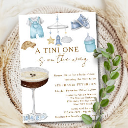 Invitation Un Tini Sur Le Chemin Baby shower Espresso Martini