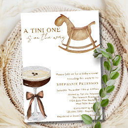 Invitation Un Tini Sur Le Chemin Baby shower Espresso Martini