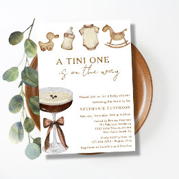 Invitation Un Tini Sur Le Chemin Baby shower Espresso Martini