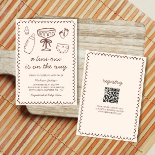 Invitation Un Tini Sur Le Chemin Baby shower Joueur