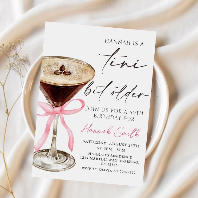 Invitation Un Tini Un Peu Plus Ancien Espresso Martini (Créateur téléchargé)