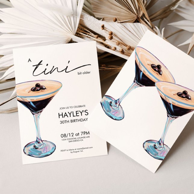 Invitation Un Tini Un Peu Plus Ancien Espresso Martini (Créateur téléchargé)