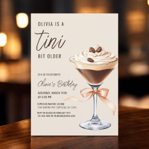 Invitation Un Tini Un Peu Plus Ancien Espresso Martini fête d